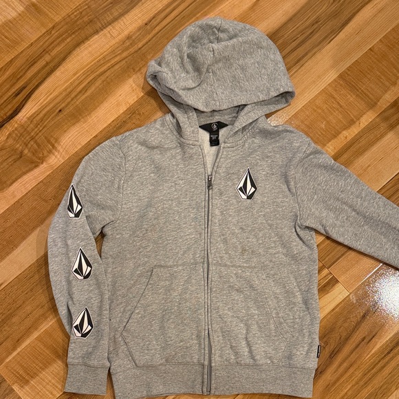 Gray Kids Volcom Hoodie size 10 - Picture 1 of 4